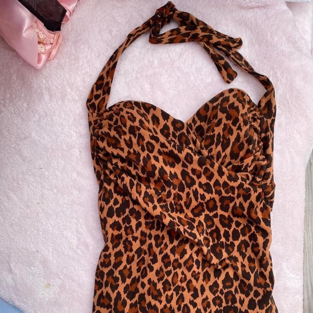 Victoria Secret cami top women animal print 34C small/medium Vintage